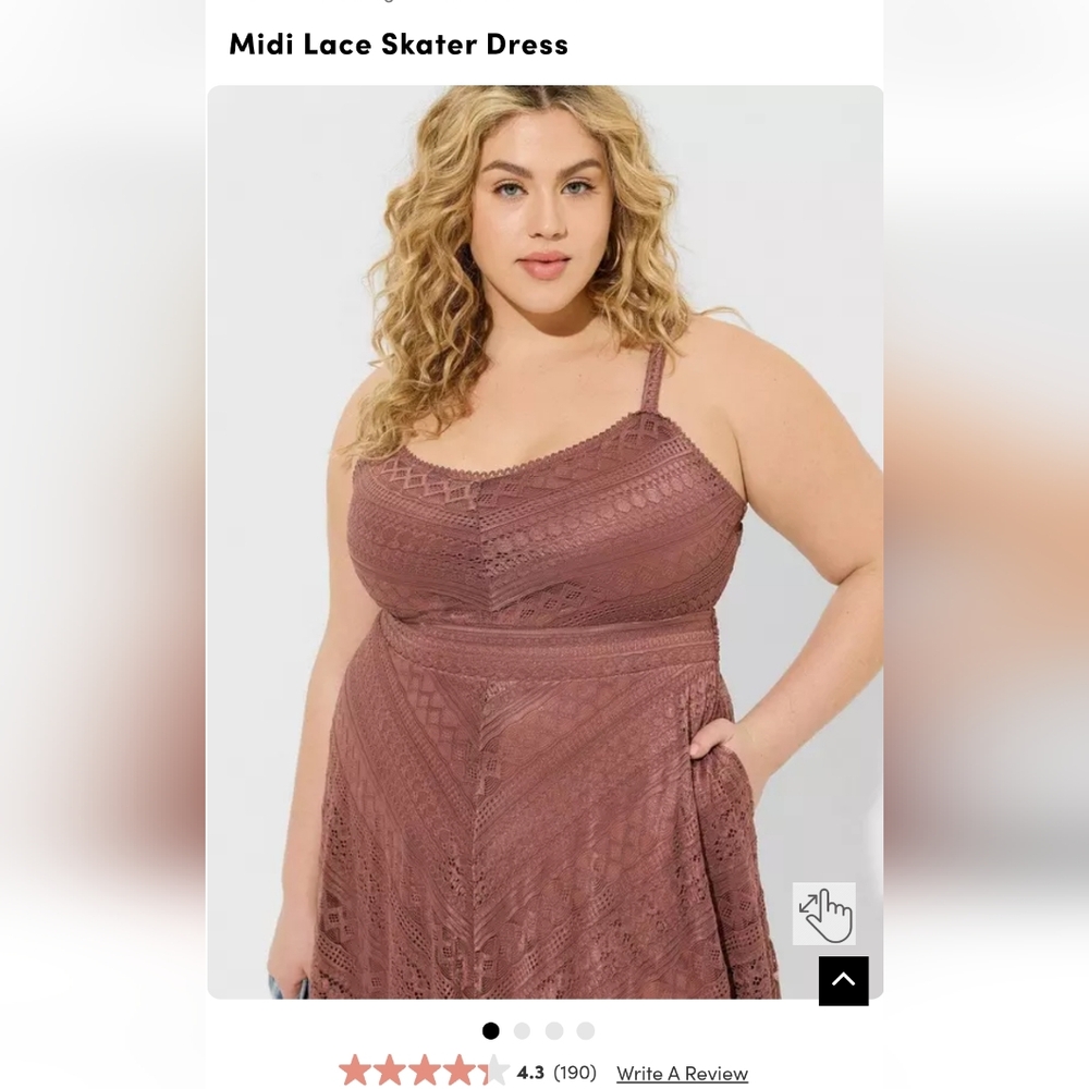 TORRID Midi Lace Skater Dress, Size 3